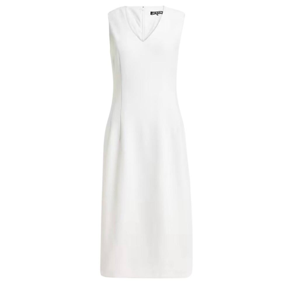 J. Crew Interview Dress Four-Season Stretch Sleeveless White Women's Size 2 NWT